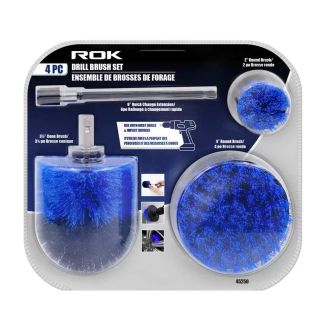 ROK 45250 4PC Polypropylene Drill Brush Set